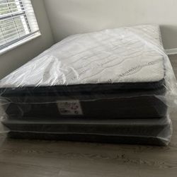 NEW MATTRESS QUEEN SIZE PILLOW TOP WITH BOX SPRING