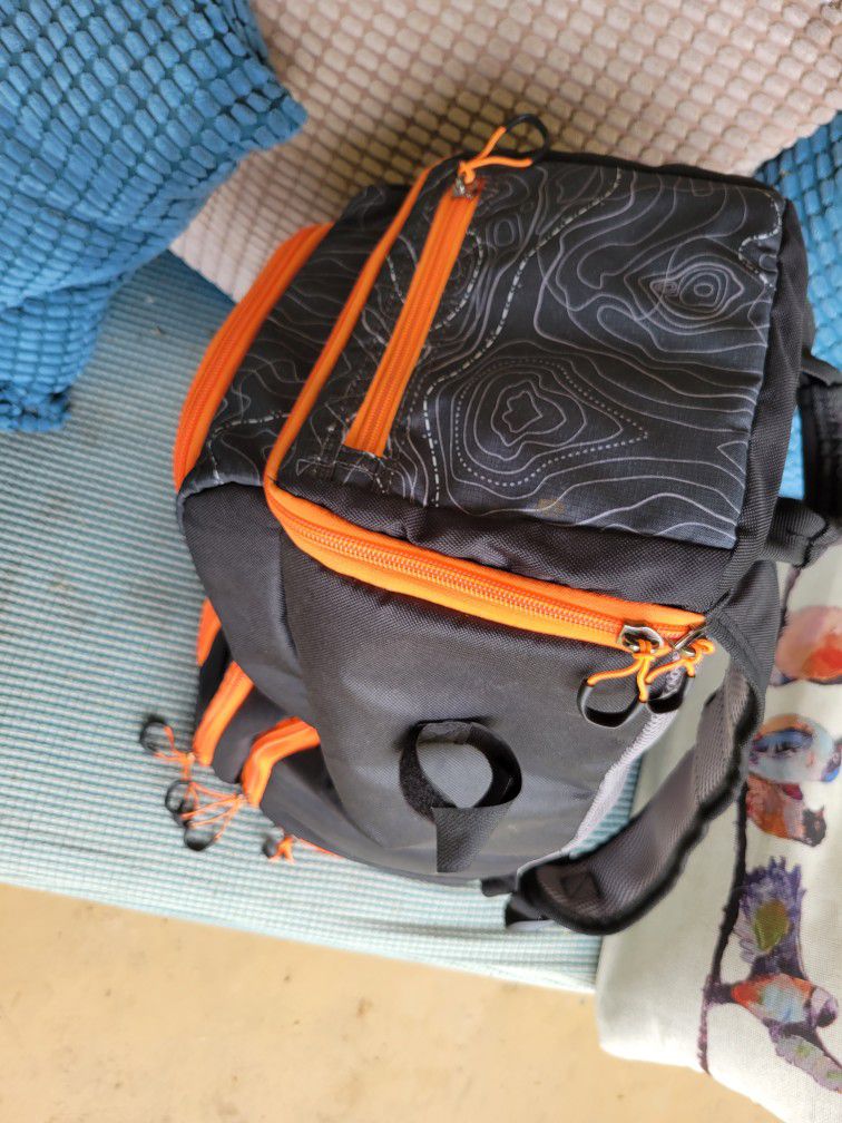 Ozark Trail Elite Fishing Tackle Backpack with Bait Cooler, Black