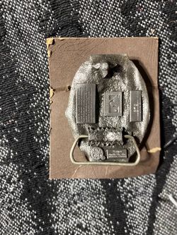 Decorative Metal Belt Buckle on Card