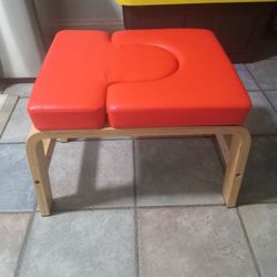 Yoga Fitness Exercise Headstand Bench Wood and PU Pad Steady Inversion Chair