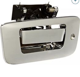 Manual Tailgate Lock Handle with BOLT Codeable Lock; Chrome