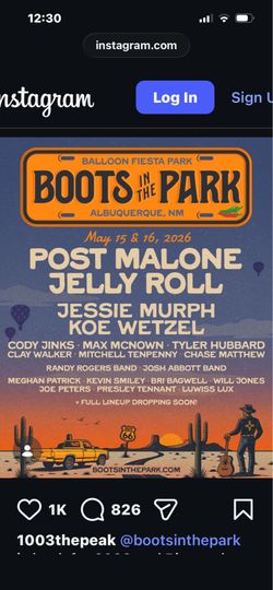 Boot in the Park! Chairs vouchers included
