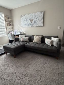 Grey L Shape Couch Interchangeable