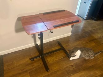 Over the bed rollaway table desk