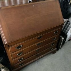 Cherrywood Folding Top Desk From The 1940S