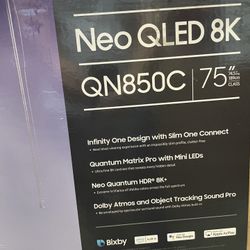 SAMSUNG 75-Inch Class Neo QLED 8K QN800C / QN850C Series Mini LED Quantum HDR Smart TV with Infinity Screen, Dolby Atmos, Object Tracking Sound Pro,