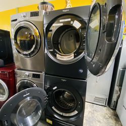 Washer And Dryer Black Stainless Finance Available 