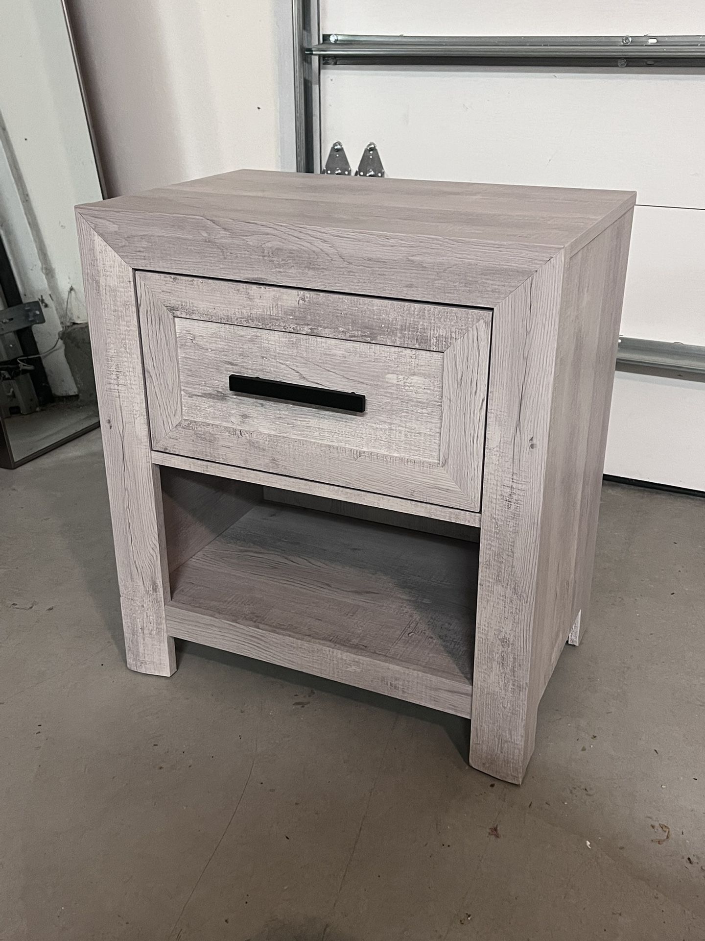 Calvin White Nightstand with Drawer