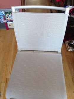 4 silver mesh stools