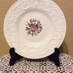 Vintage 1950’s Swansea Multi Colored Floral Design, Wedgewood Patrician, Embossed Rim.  