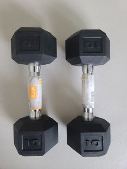 Pair 10 lbs Pounds Weights Dumbbells Exercise Workout Equipment
