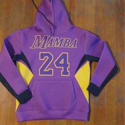 Kobe Bryant Men's Size Large Hoodie New Mamba Los Angeles Lakers Purple 