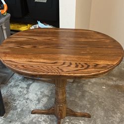 Refinished Round Dining Table 