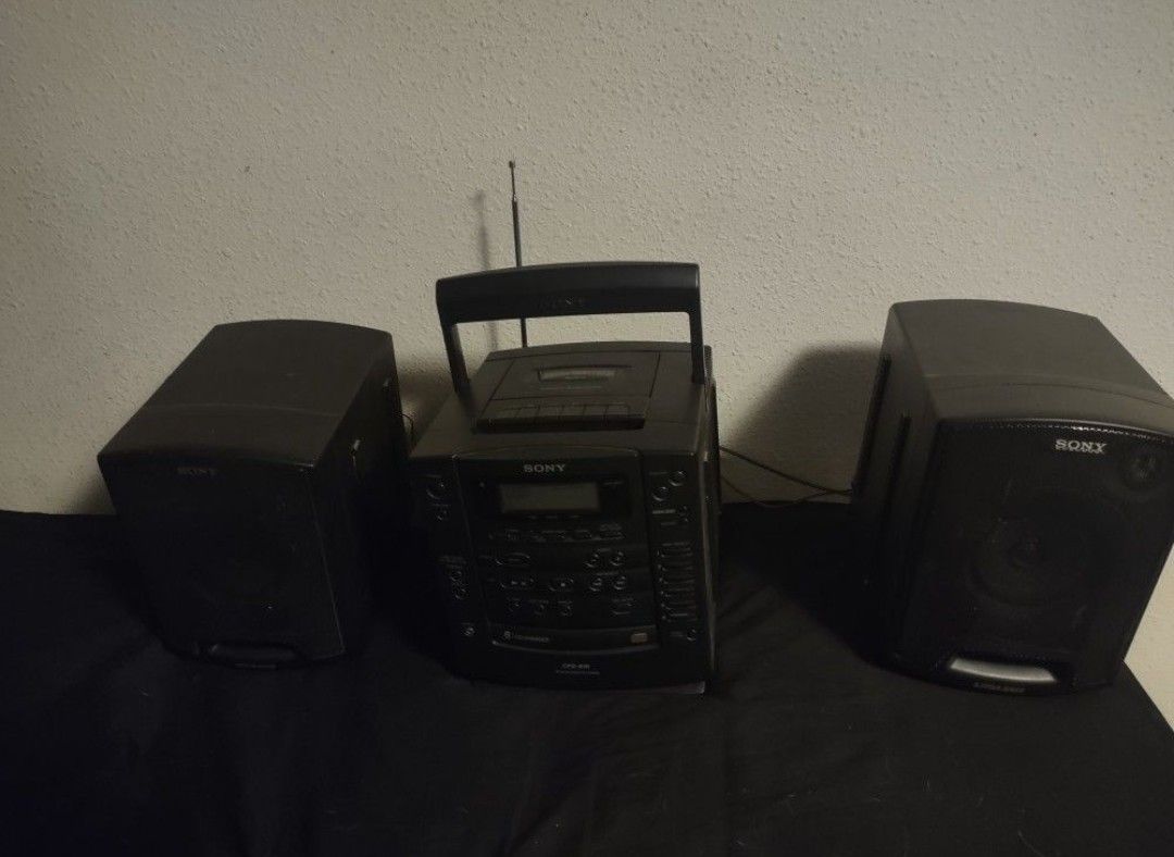 Vintage Sony Boombox Shelf Speaker Box Works Great