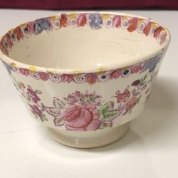 Antique Ceramic Bowl Hand Painted 