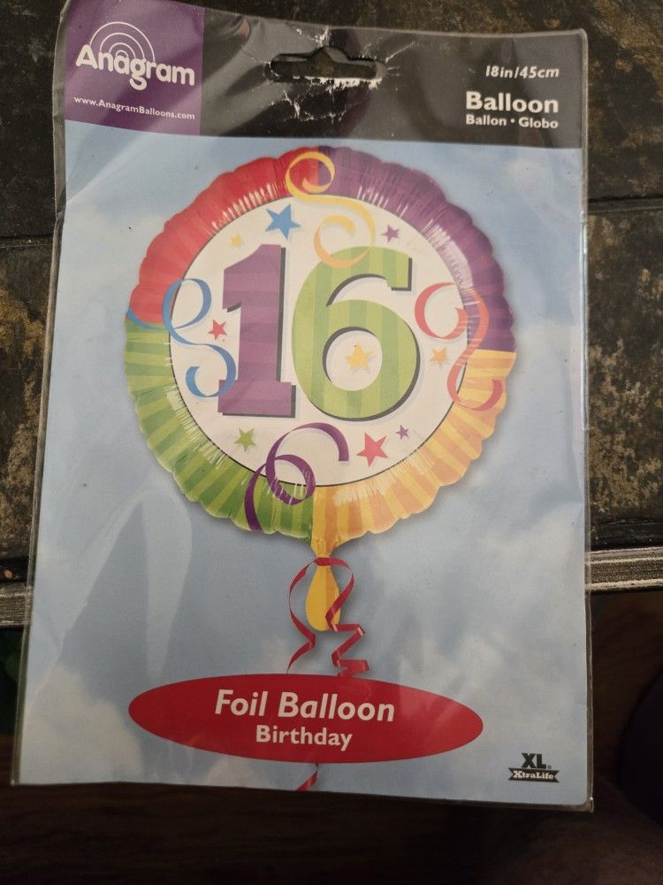 16th Birthday Foil Balloon