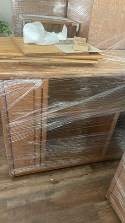 Solid oak entertainment center