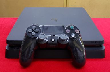Sony PS4 Slim 500GB Video Game System with Controller & Plugs - Playstation 4 - Black - Working 