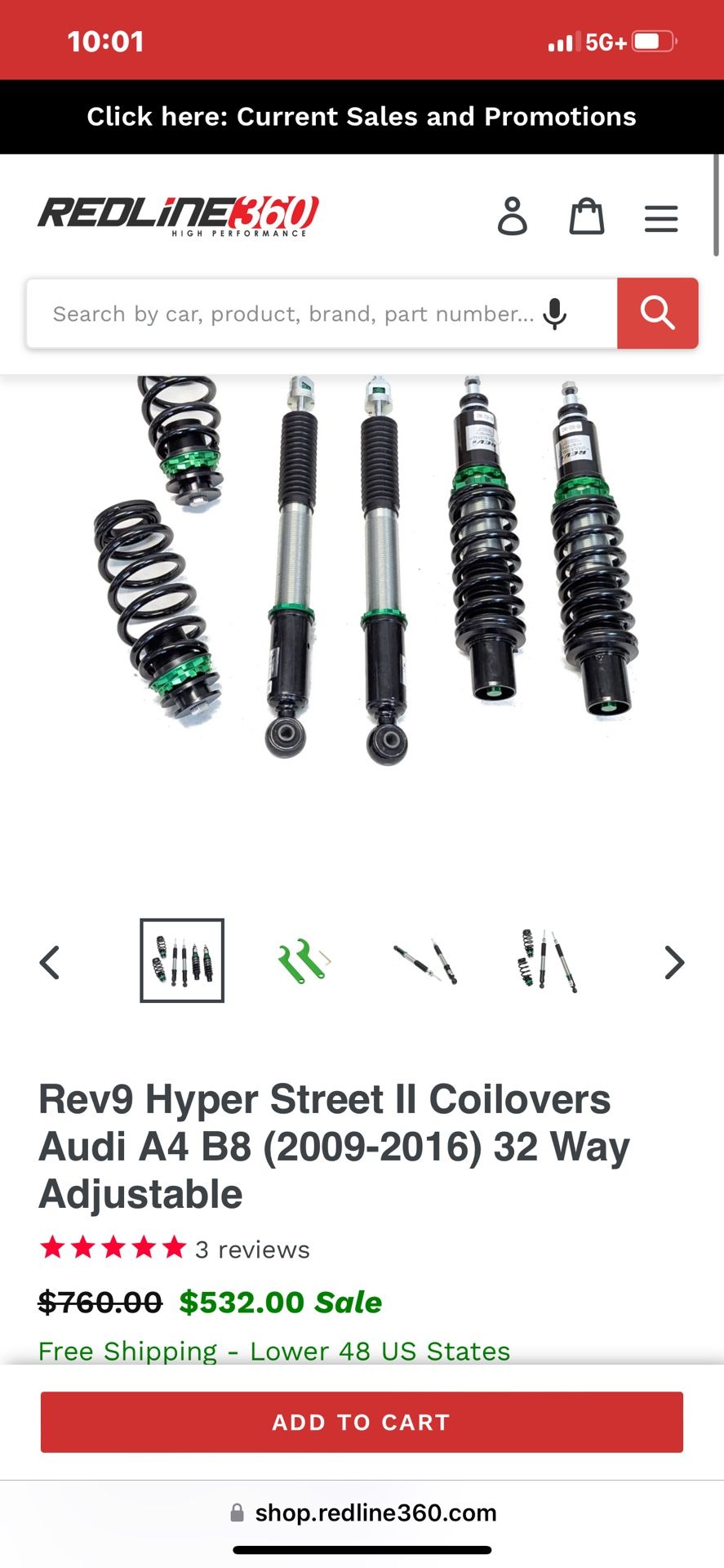 Audi B8 Coilovers