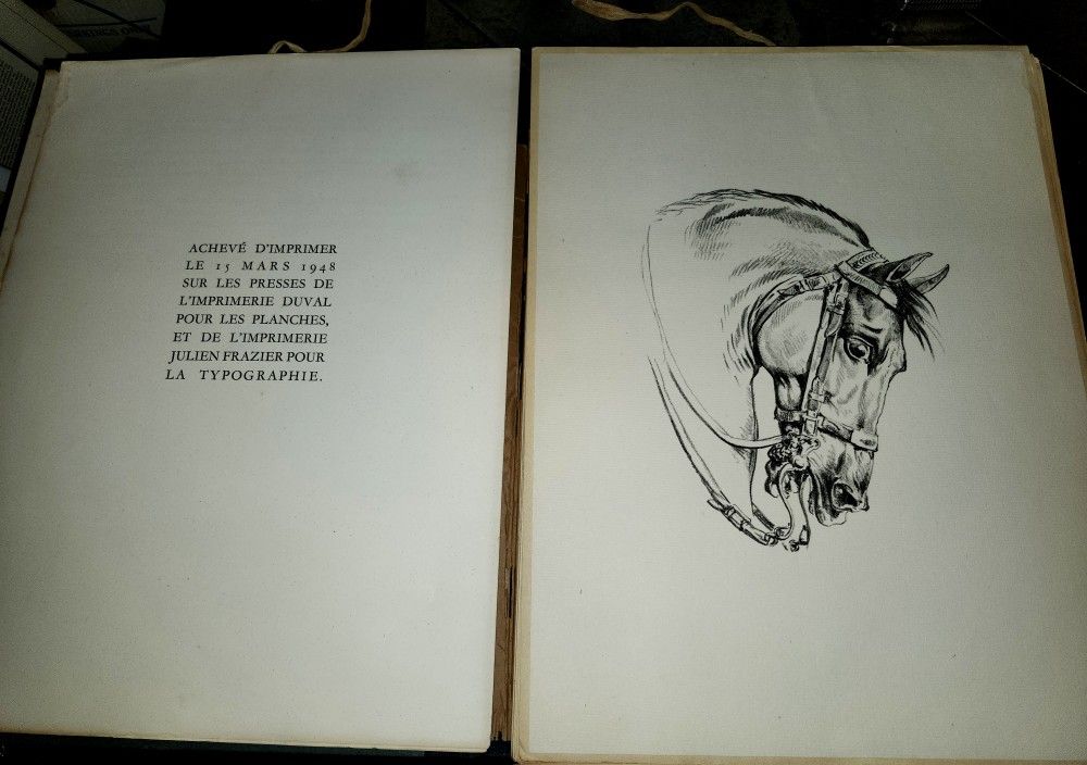 Rare! Carle Vernet Portfolio Of Equestrian Lithographs 1948