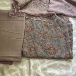 Lavender Pure Chiffon 3pc Suit 