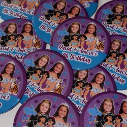 Aladdin birthday buttons💙