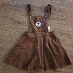 Bear Skirt Overalls New