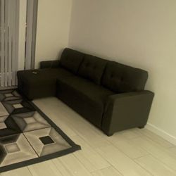 CHARCOAL GREY sleeper sectional