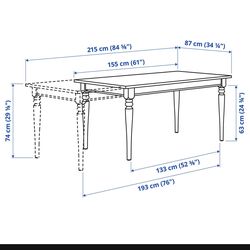 IKEA Expanding Dinning Table w/ Chairs
