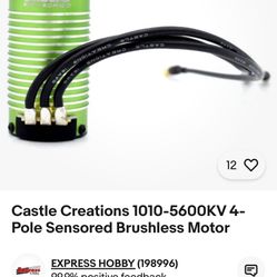 CastleCreation Brushless Sensor Motor 1010-5600kv 