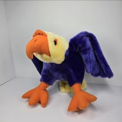 Vintage Sugarloaf Eagle 10" Plush Purple Yellow Bird Wild Old School Prey Cute