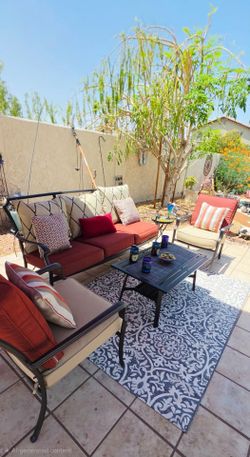 5 piece metal outdoor patio set