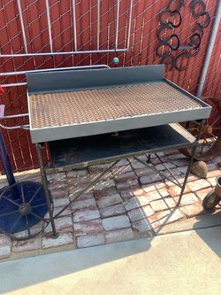 Metal steel work table bench