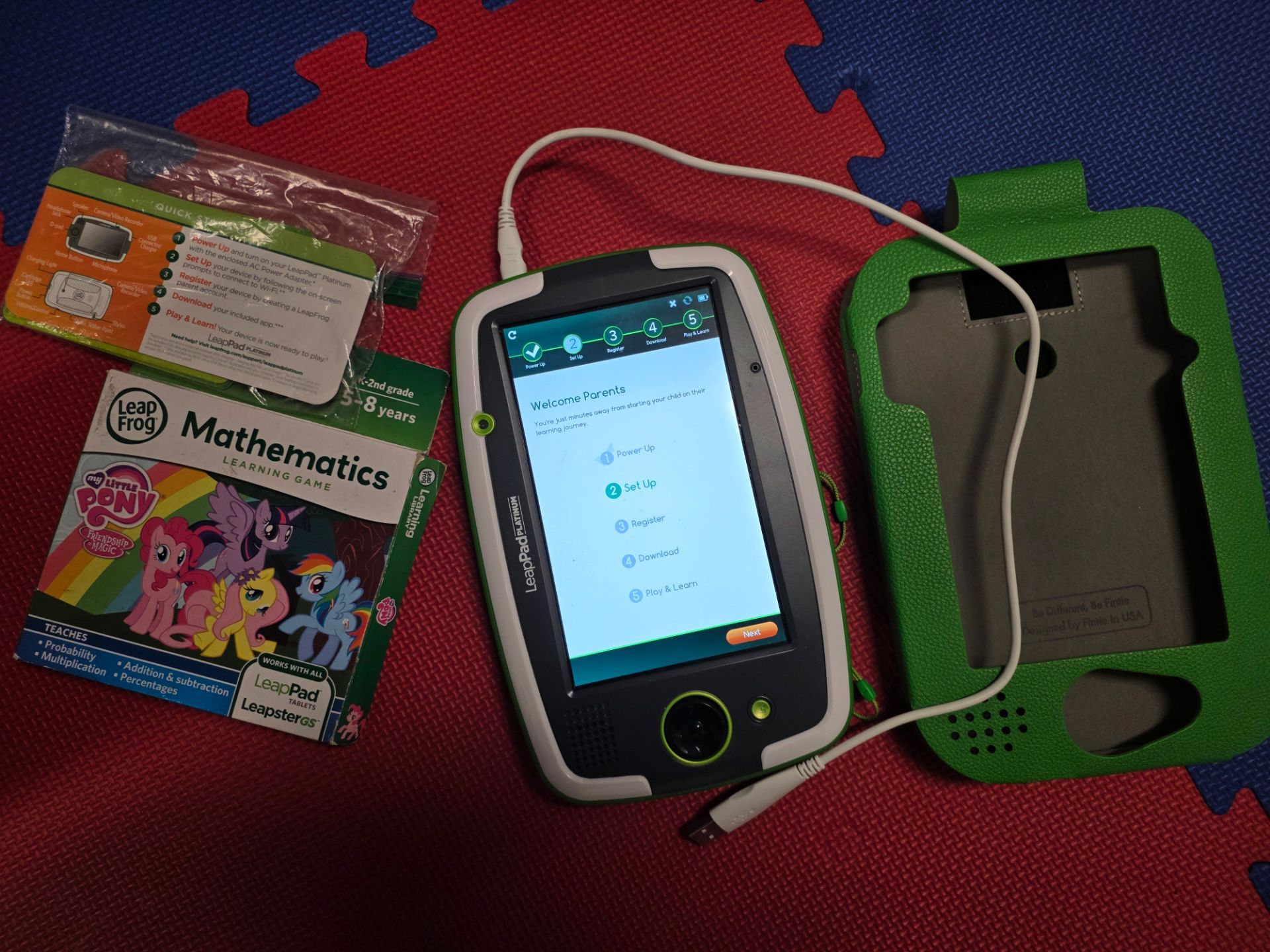 LeapFrog LeapPad Platinum Kids Tablet Bundle + Game (My Little Pony) & Case
