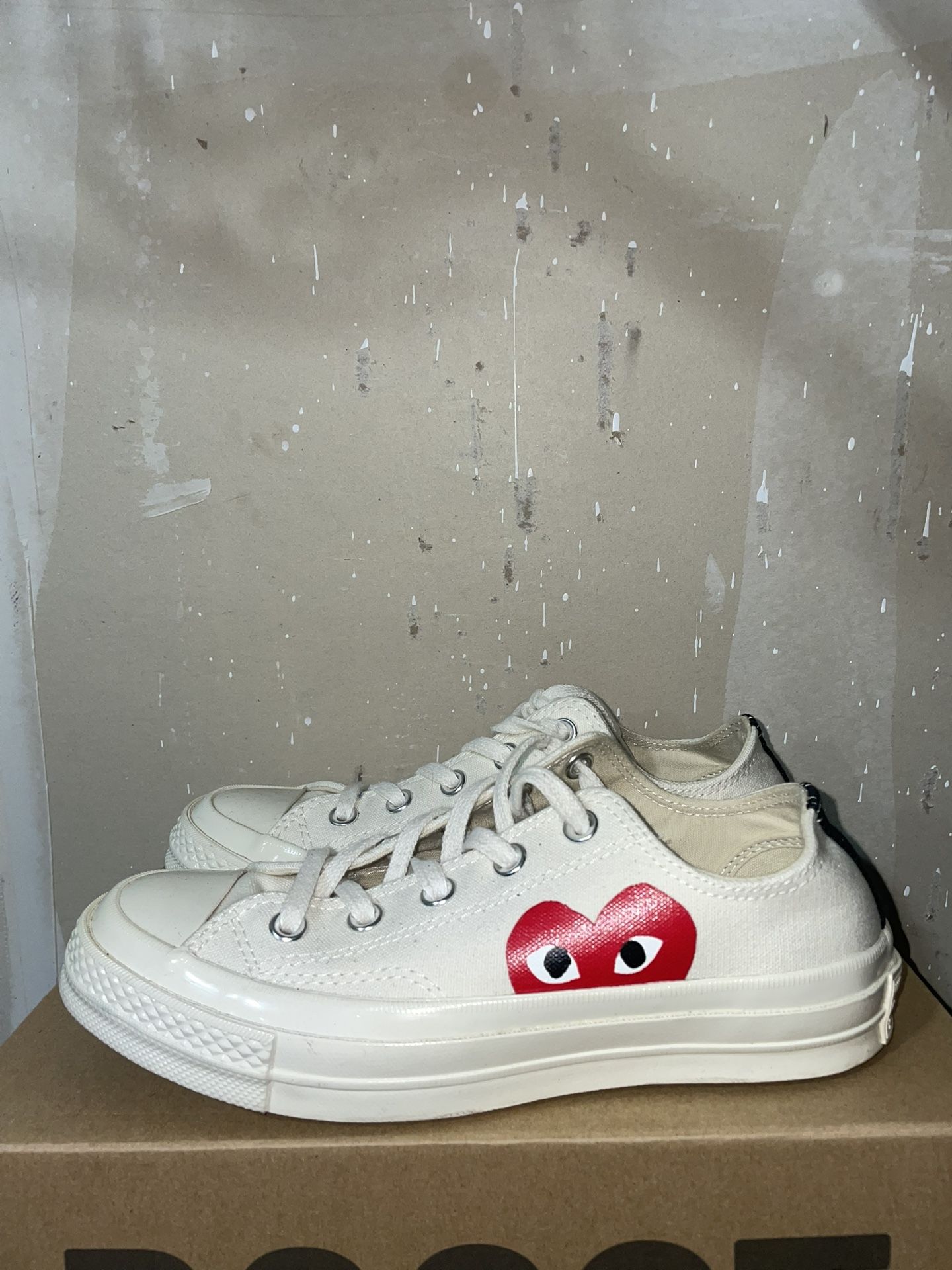 Play Commes des Garcons x Converse Chuck Taylor 70 Low Milk Off White Size 5M/6.5W No Box