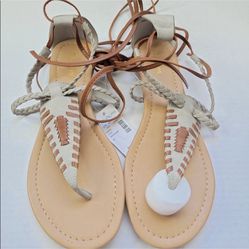 Tie Up Sandals (Size 9)