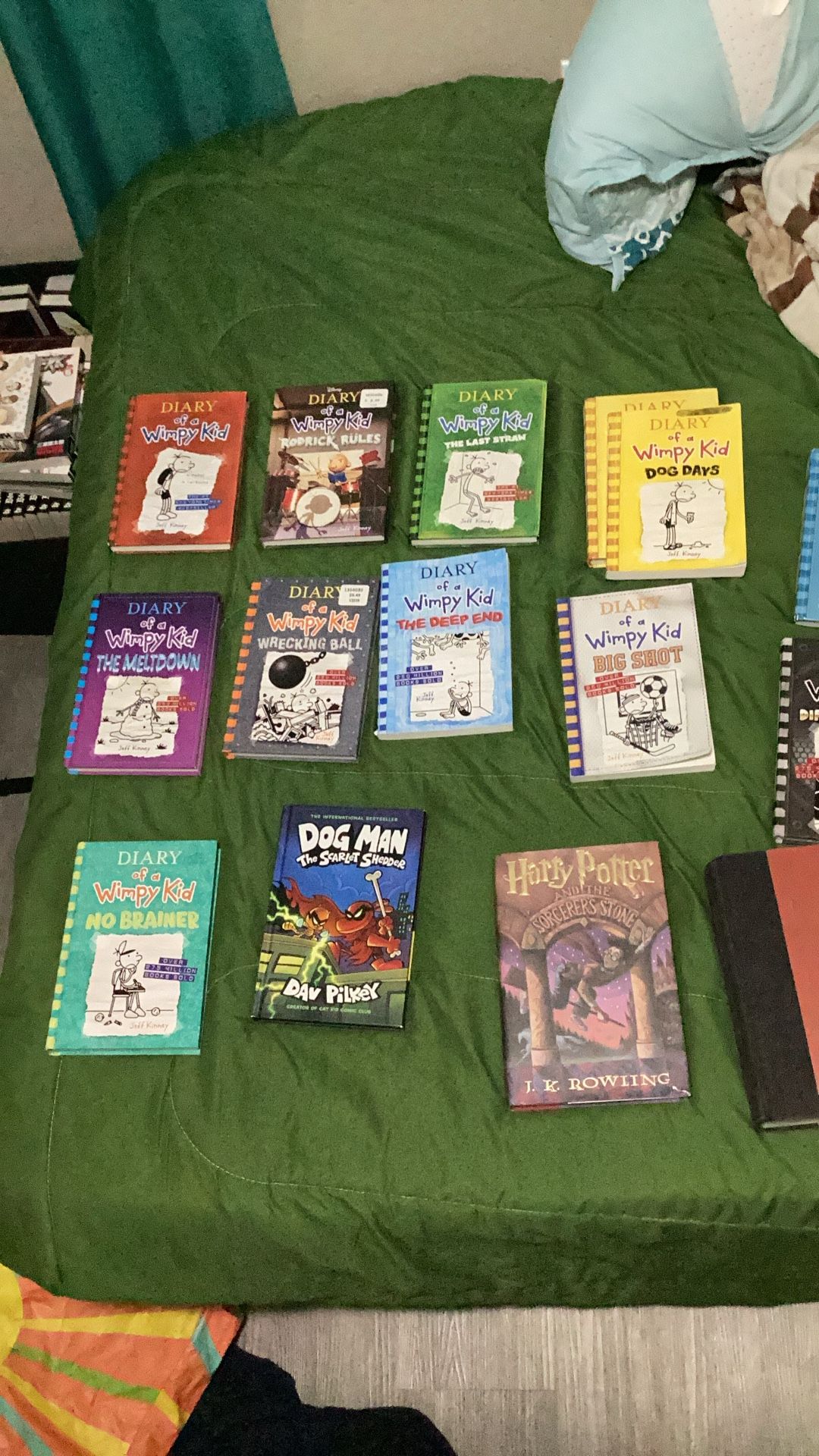 Diary Of A Wimpy Kid Books, Harry Potter Books, 1 Dog Man Book