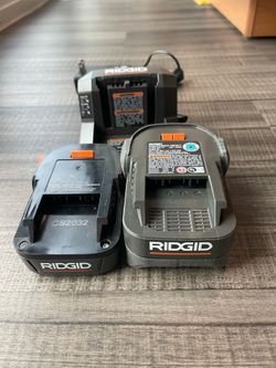 New Ridgid 2 Batteries  and charger