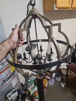 Orb Cage Chandelier 6-Light Pendant