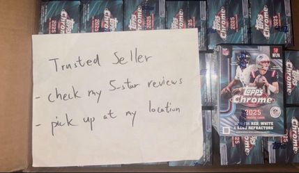 $50 each- 2025 Topps Chrome Football value Box Sealed blaster
