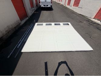 9x8 Garage Door with Tracks & Hardware Torsion System – $425