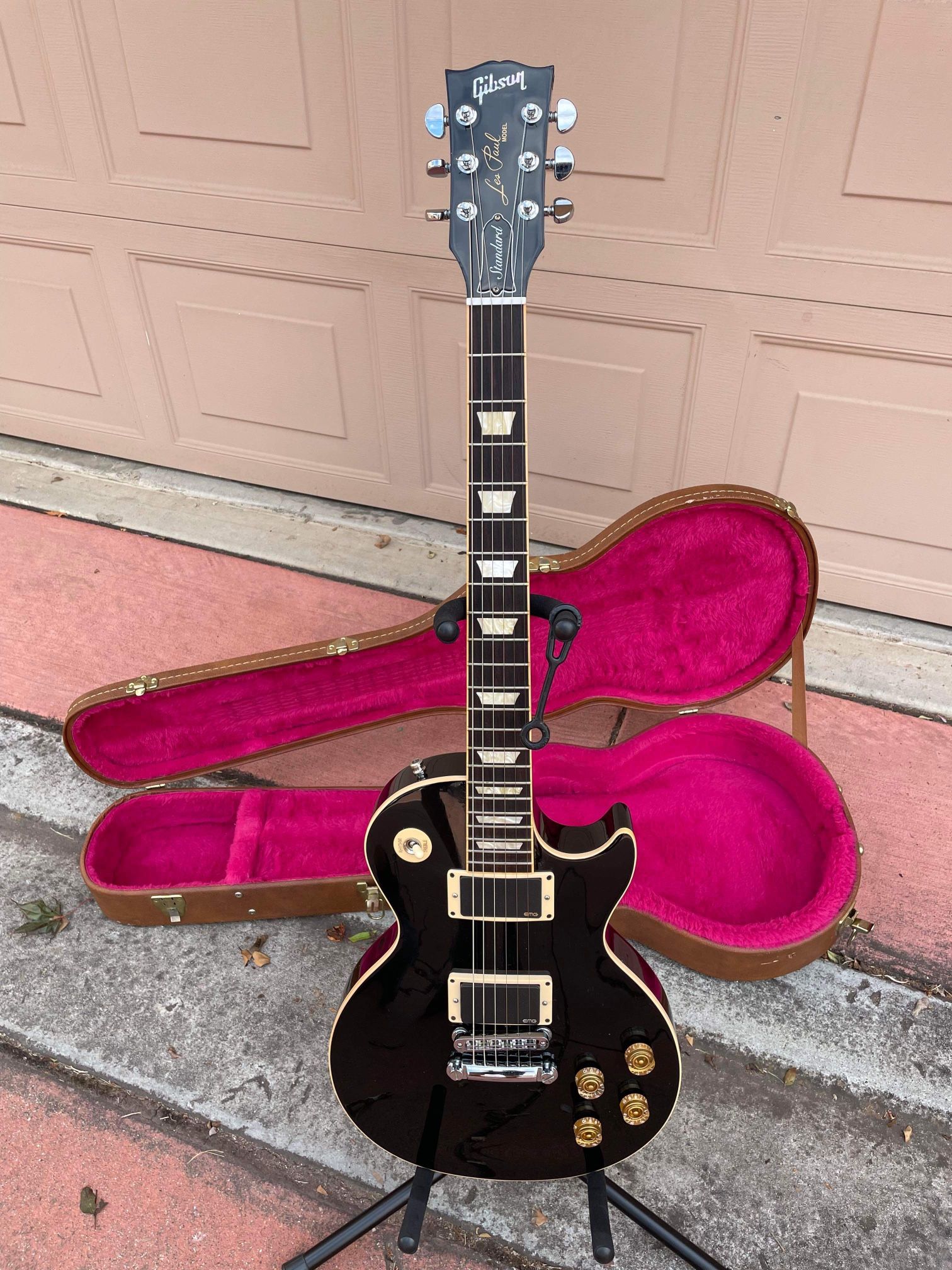 Gibson Les Paul Standard Ebony Active EMG w OHSC