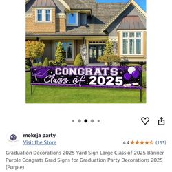 Class Of 2025 (Purple) Lawn banner 