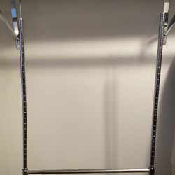 Houseware Adjustable Closet Hanging Rod, Chrome