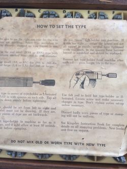 Old type writer stencils
