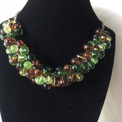 Vintage Bubble Glass Chocker Necklace 