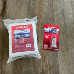 Evercoat Fiberglass Mat And Liquid Hardener 
