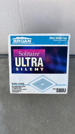 Broan Soltaire Ultra Silent Fan Model S80U