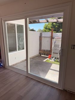 White Sliding Glass Patio Door