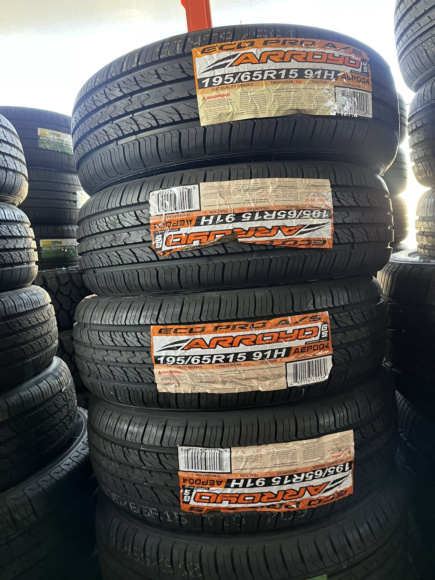 🔥📲195/65/R15 Vendo Llantas Nuevas Marca Arroyo